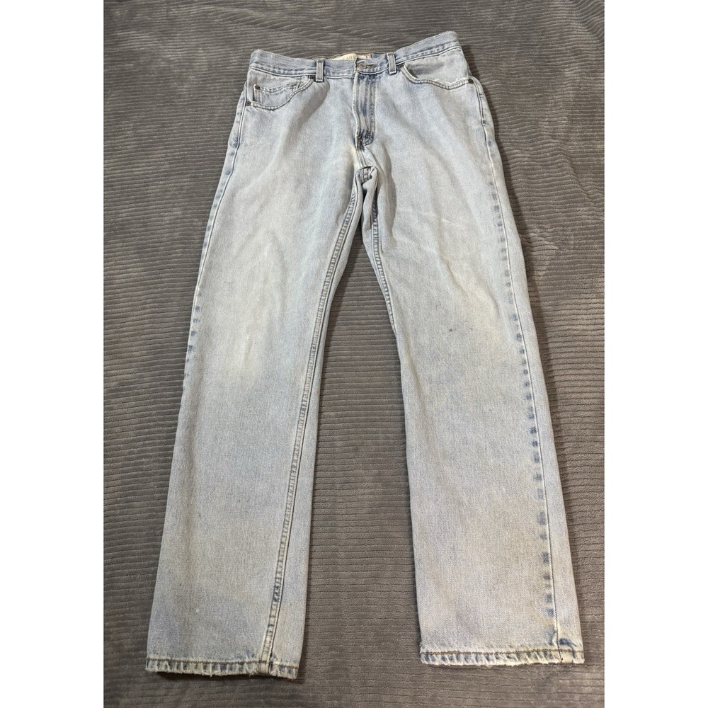2005 Men's Levi's‎ 505 34x32 Y2K Light Wash Blue Jeans Regular Fit